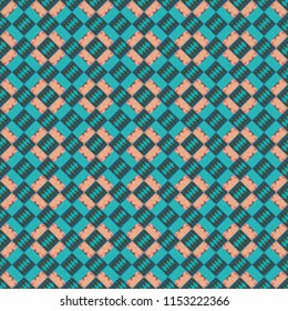 Seamless pattern with a brown, pink and orange bright summer floral print, flowers, foliage.