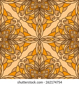 Seamless pattern. Brown and sand colors background. Vector illustration.