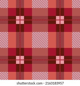 Seamless pattern brown shade color tartan background, modern design for fashion, fabric, blanket, duvet cover, wallpaper or tile. Vector illustration.