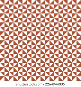 Seamless pattern with brown triangles. Retro geometric seamless pattern.