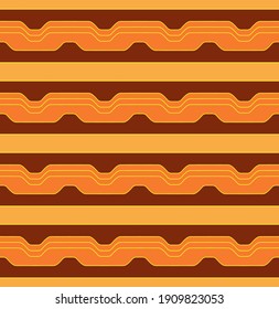 seamless pattern of brown and yellow lines vector illustration