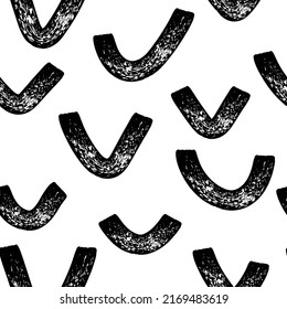 Seamless pattern with brush strokes. Chaotic thick brush strokes, messy scribbles. Contemporary hand drawn elements for fabric, wrapping, stationery, wallpaper and textile. Vector texture.