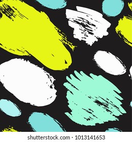 Seamless pattern with brush strokes in fresh pastel colors.  Abstract brushstroke background, colorful patter. 