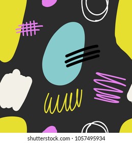Seamless pattern with brush strokes in fresh pastel colors. Abstract brushstroke background, colorful patter. 