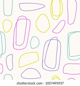 Seamless pattern with brush strokes in fresh pastel colors. Abstract brushstroke background, colorful patter. 