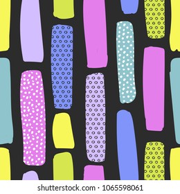 Seamless pattern with brush strokes in fresh pastel colors.  Abstract brushstroke background, colorful patter. 
