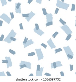 Seamless pattern with brush strokes. Grunge, sketch, graffiti, paint. Endless print. Modern vector illustration.