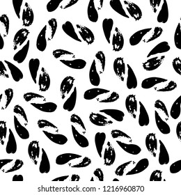 Seamless pattern with brush strokes. Vector textured hand drawn pattern. Abstract background with brush strokes