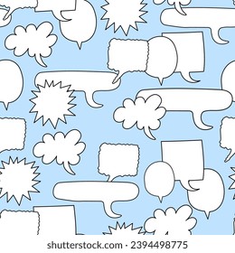 seamless pattern with bubble cloud in vector.simple linear pattern in flat style. design for fabric print wallpaper background
