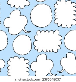 patrón transparente con nube de burbujas en vector.simple patrón lineal en estilo plano. diseño para fondo de papel tapiz de impresión de tela