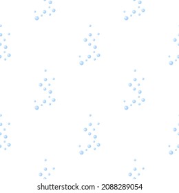 Seamless pattern bubbles isolated on white background. Flat texture of soap for any purpose. Geometric template for textile fabric design. Simple vector ornament.