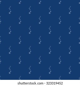 Seamless pattern with bubbles in the sea. Vector endless background for surface texture, wrapping, wallpaper or web pages.