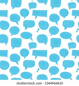 Seamless pattern of bubbles speech