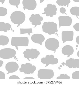 Seamless pattern of bubbles speech