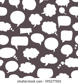 Seamless pattern of bubbles speech