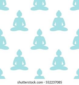 seamless pattern. Buddha. vector illustration