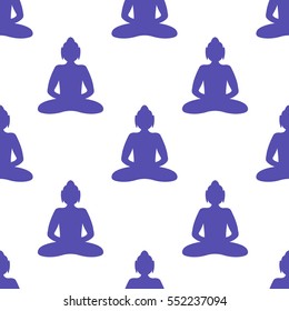 seamless pattern. Buddha. vector illustration