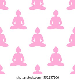 seamless pattern. Buddha. vector illustration