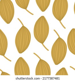 Seamless pattern buds on white background in cartoon style for child fabric, textile, nursery, wallpaper