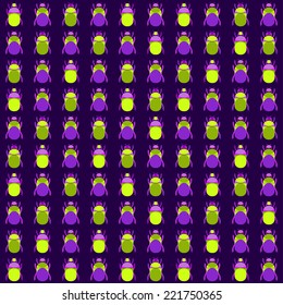 Seamless pattern with bugs