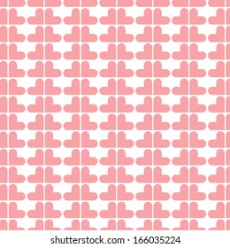 Seamless pattern build with heart shape. Vector background.