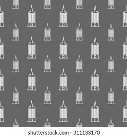 seamless pattern with buildings