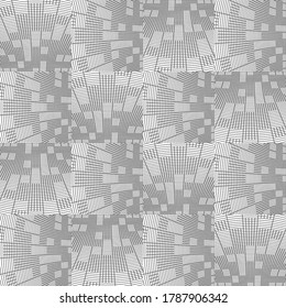 Seamless pattern with bulge oblique black segments