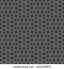 Seamless pattern with bulge oblique black bands
