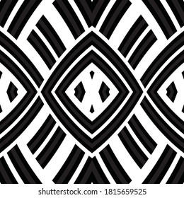 Seamless pattern with bulge oblique black bands