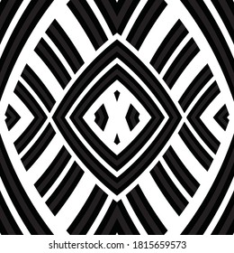 Seamless pattern with bulge oblique black bands