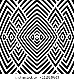 Seamless pattern with bulge oblique black bands