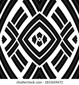 Seamless pattern with bulge oblique black bands