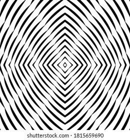 Seamless pattern with bulge oblique black bands
