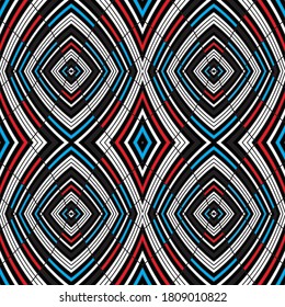 Seamless pattern with bulge oblique colored bands