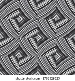 Seamless pattern with bulge oblique gray segments