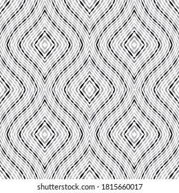 Seamless pattern with bulge oblique gray bands
