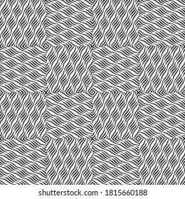 Seamless pattern with bulge oblique gray bands