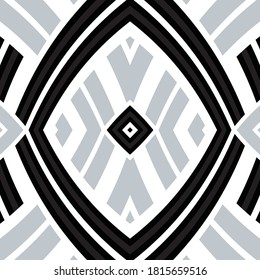 Seamless pattern with bulge oblique silver gray bands
