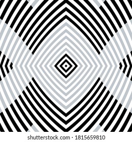 Seamless pattern with bulge oblique silver gray bands