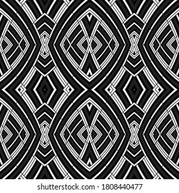 Seamless pattern with bulge oblique white bands