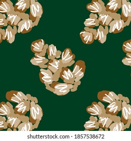 seamless pattern with bumps on a green background