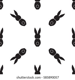 Seamless pattern with bunnies. Vector design illustation Happy Easter holiday symbols