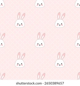 seamless pattern with bunny, fabric patterns, gift wrapping paper, phone case, notebook cover 