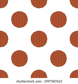 seamless pattern with burger cutlets, vector illustration, healthy food