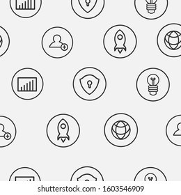 Seamless pattern business icon background vector eps 10
