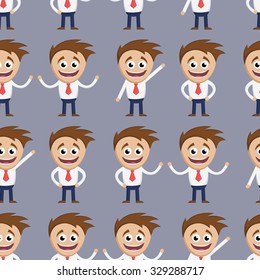 Seamless pattern of business people.
