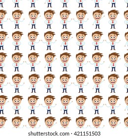 Seamless pattern of business people.