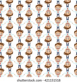 Seamless pattern of business people.
