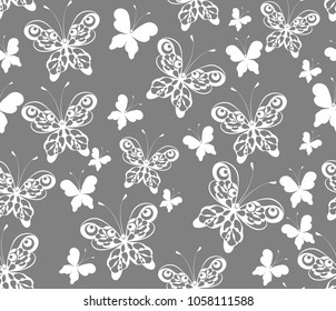 seamless pattern with butterflies