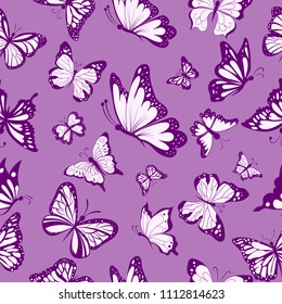 seamless pattern of butterflies